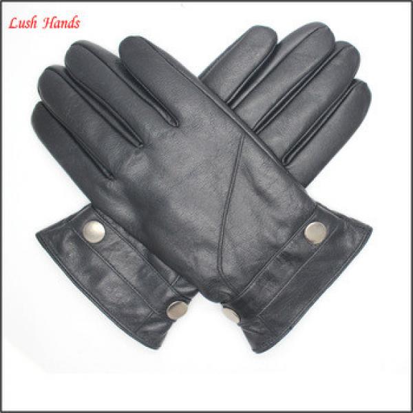 Fashion men&#39;s real sheepskin gloves with leather belt #1 image