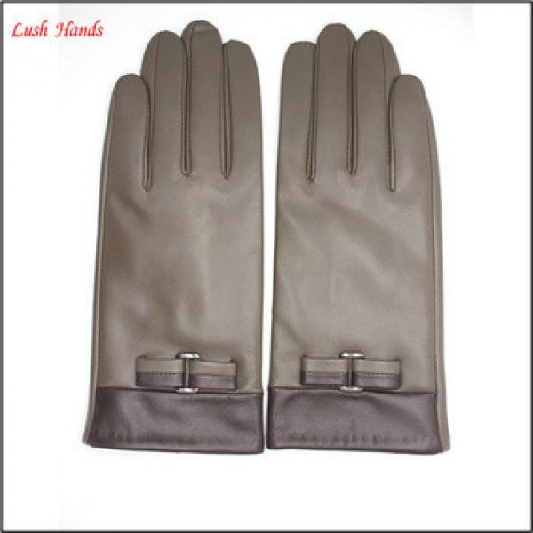 cheap leather hand gloves winter leather gloves lady #1 image