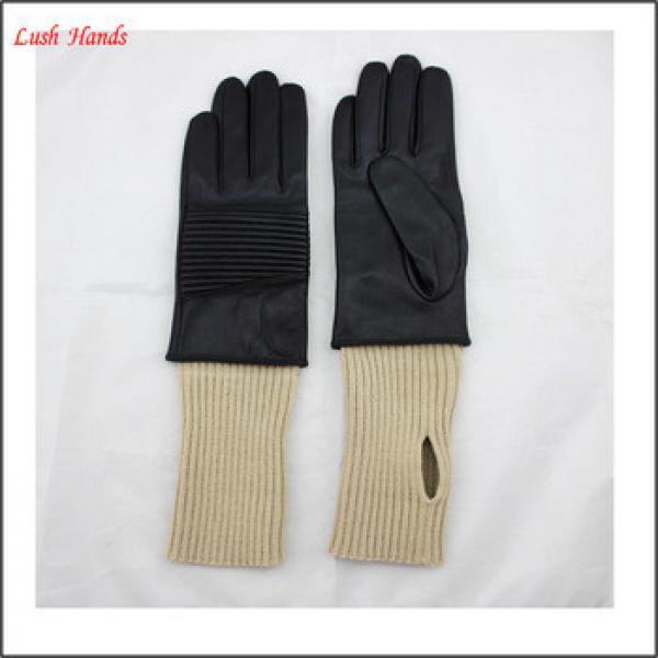 women /men Match popular element, knitting, leather gloves #1 image