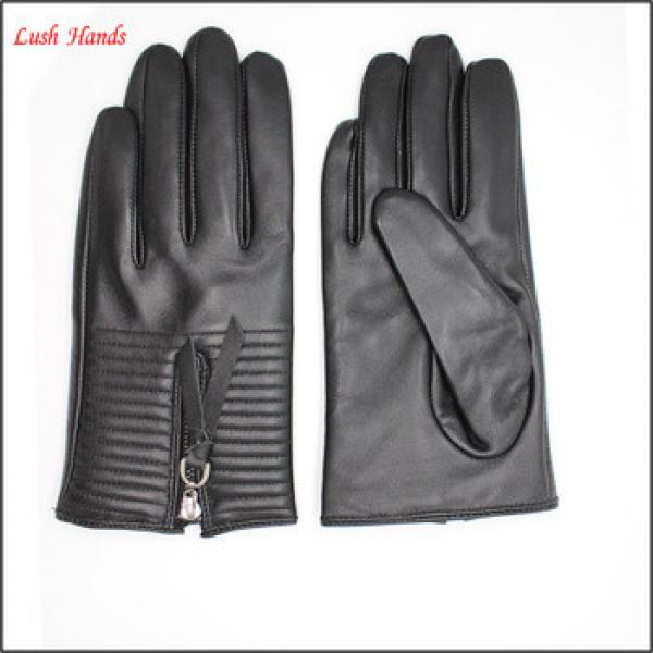 fashion women gloves Silver zipper ring short women gloves #1 image