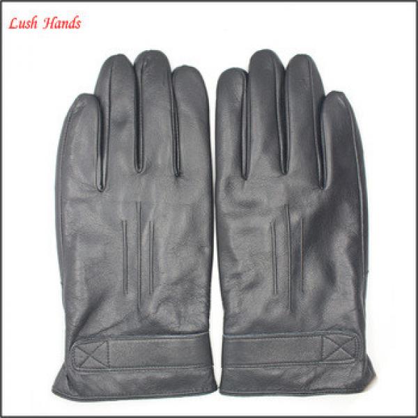 mens leather gloves black driving leather gloves winter #1 image