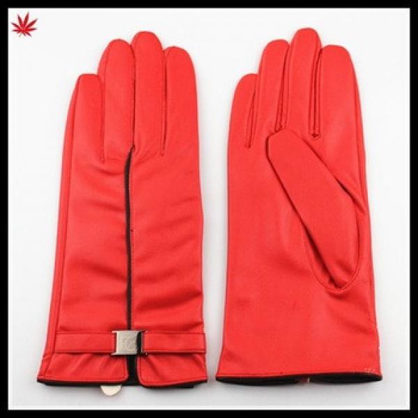 Imitation leather wholesale winter gloves for gilrs #1 image