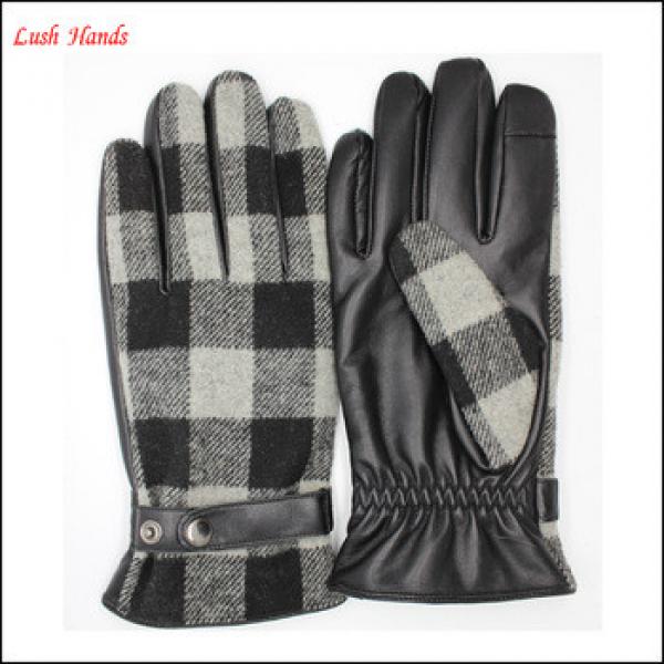 In 2016 one of the most popular Scottish fabric back and leather plam leather gloves #1 image