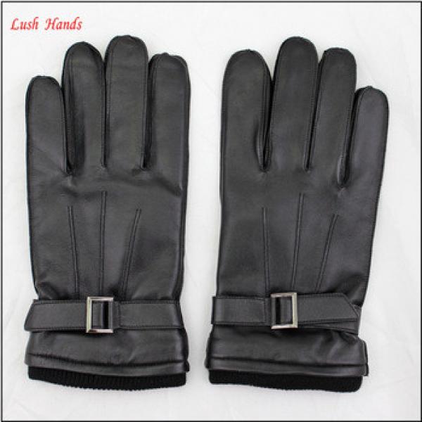 Mens wholesale sheepskin black leather gloves #1 image