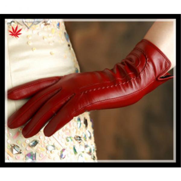 Lady&#39;s daily-use classic simple well- trimmed genuine leather gloves #1 image