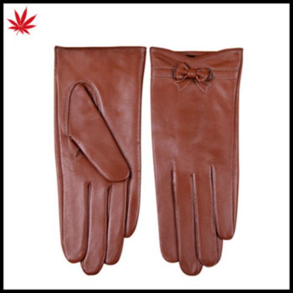 2016 Best sales High quality Ladies camel colored leather gloves #1 image