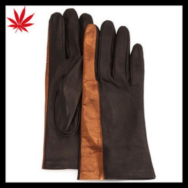 men&#39;s two tone winter leather hand gloves #1 image