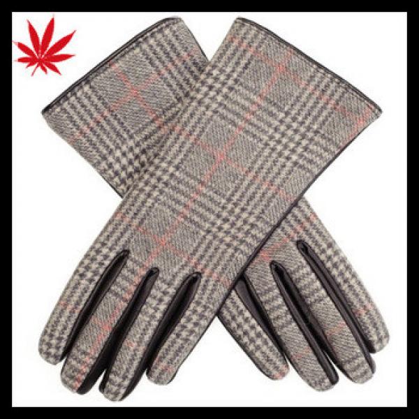 Cheap leather women gloves manufacturer combined cloth #1 image