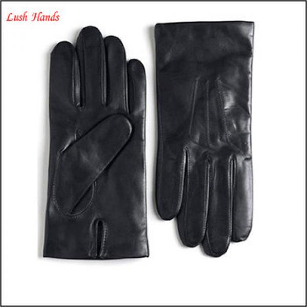 Men&#39;s Black /brown cashmere lined leather gloves #1 image