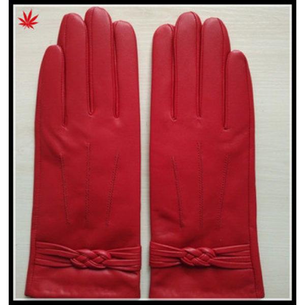 2016 custom personalized red winter gloves for women #1 image