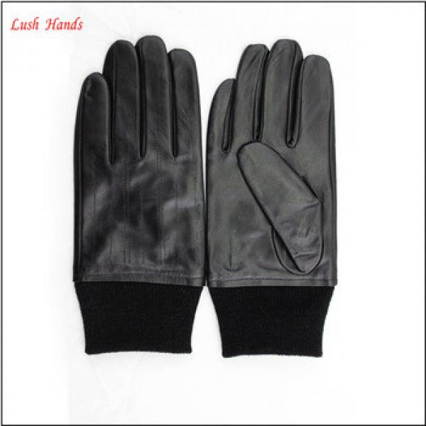 Leather gloves for men with wool knit cuff make you warm #1 image