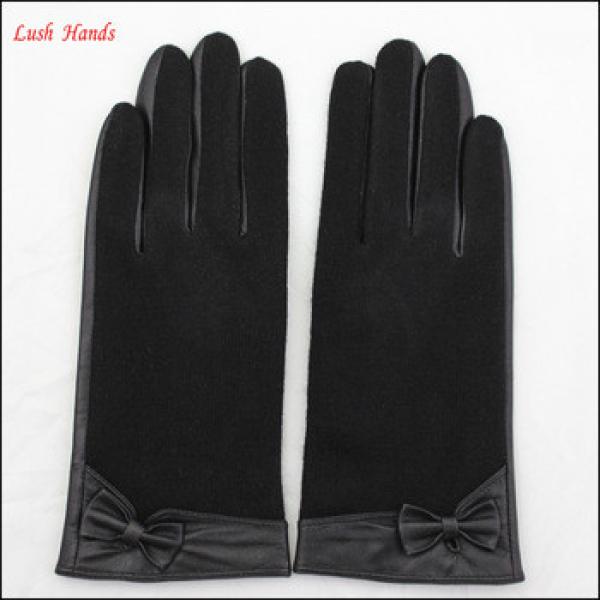 wool back goatskin palm fashion women cheap leather glove #1 image