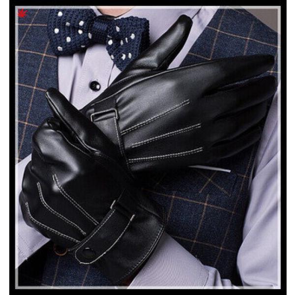 police men&#39;s simple style high-quality leather gloves #1 image