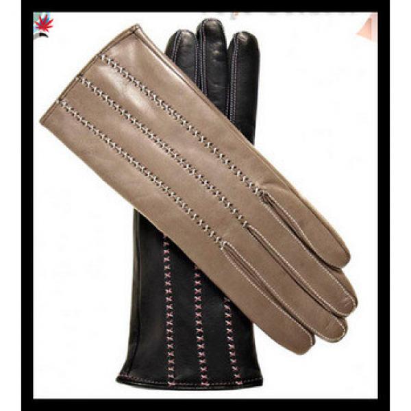 2016 men&#39;s popular fangle genuine leather glove with lines #1 image