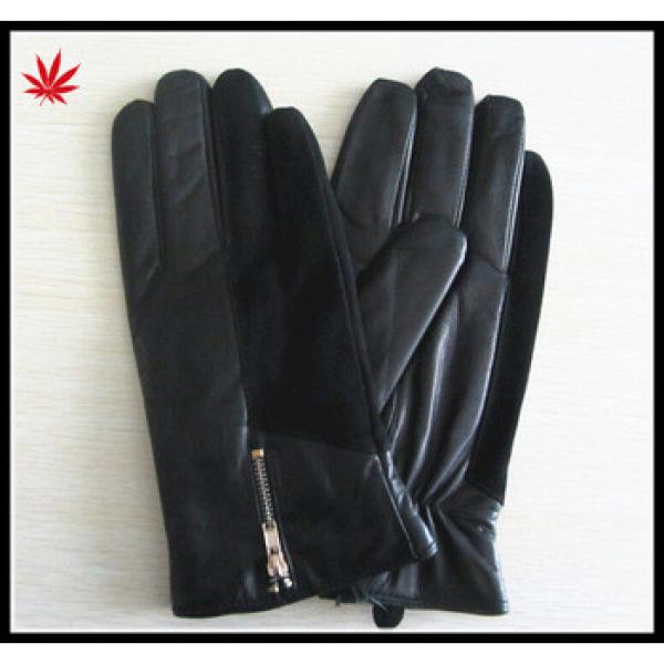 fashion Men&#39;s PU leather Gloves / Driving Gloves with zipper #1 image