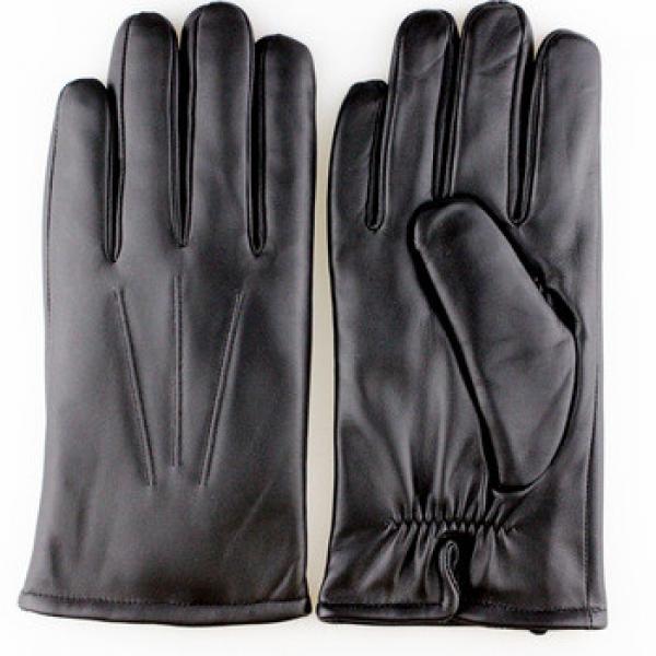 Men&#39;s leather gloves with rabbit fur lining #1 image