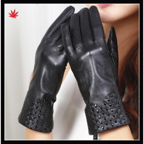 2016 New style women sheepskin leather and touch screen glove with wear pimp #1 image