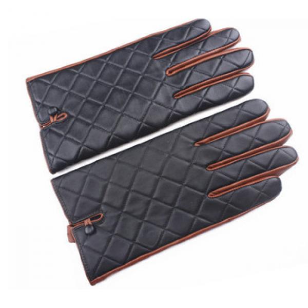 2017 new fashion men sheepskin leather gloves #1 image