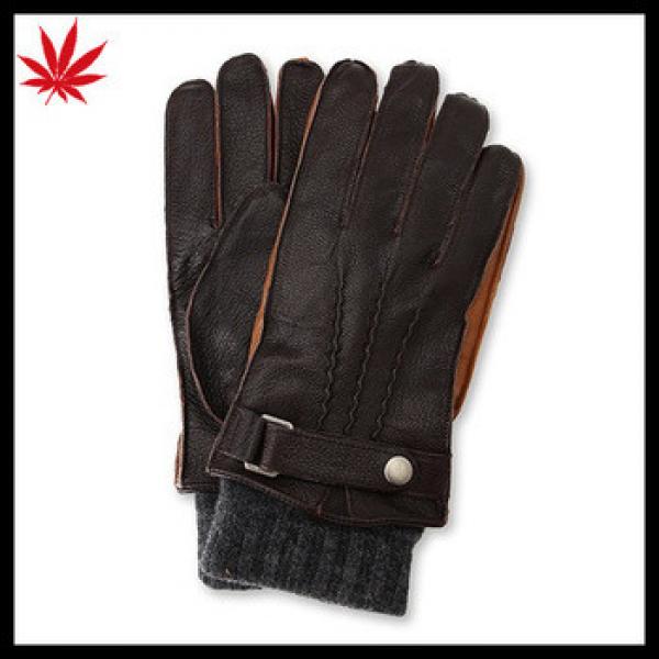 Top quality winter men&#39;s leather gloves with comfortable wearing #1 image