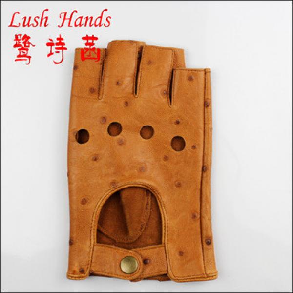 2016 fashion yellow short wholesale leather driving sport gloves with holes #1 image