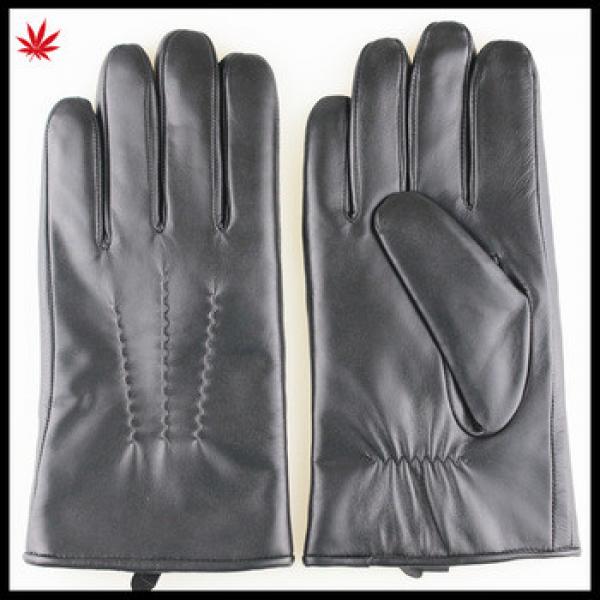 Men&#39;s sheepskin Fake hair lining leather gloves #1 image