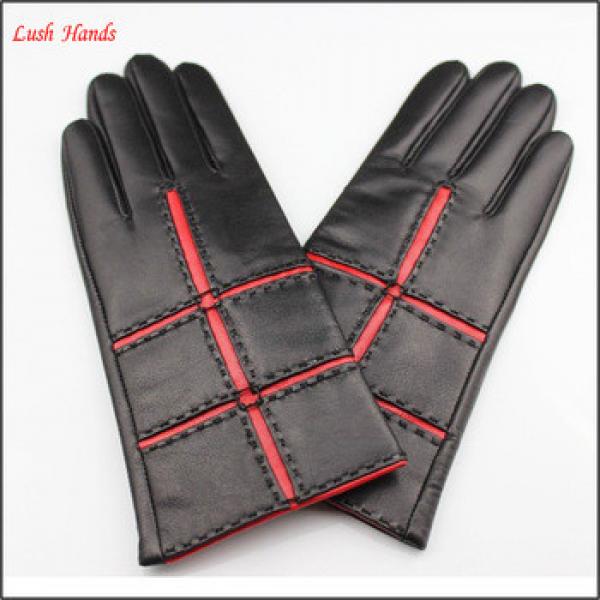 Lady leather gloves popular style putting on #1 image