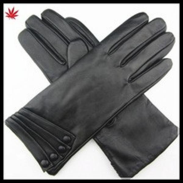 hot selling women fashion basic style leather glove #1 image