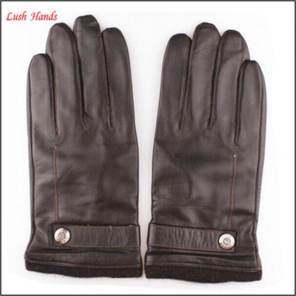 Men&#39;s New Style Genuine Sheepskin Soft Leather Winter Warm Gloves #1 image