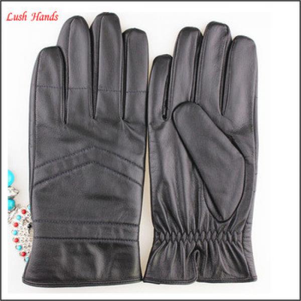 New arrivals, fashion men leather gloves simple style black color #1 image