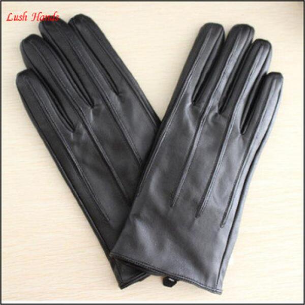 mens wearing fashion leather glove simple style leather glove #1 image