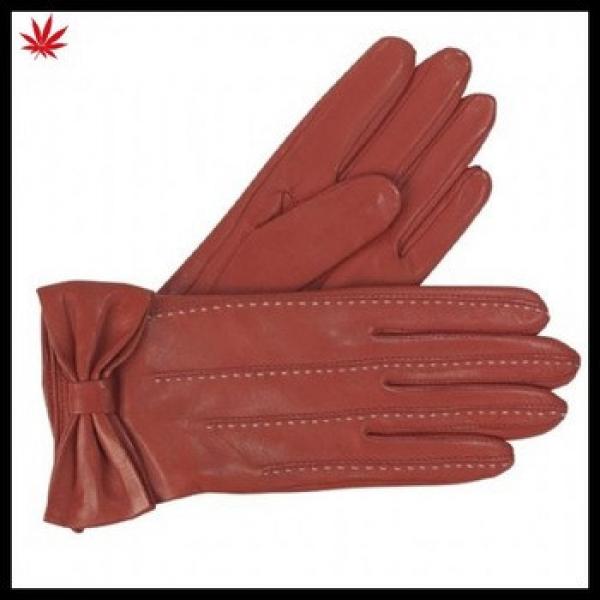 hand gloves manufactures in China ladies winter red leather glove #1 image