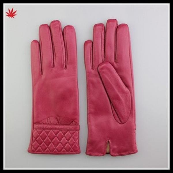 sexy girls new design winter pink leather glove #1 image