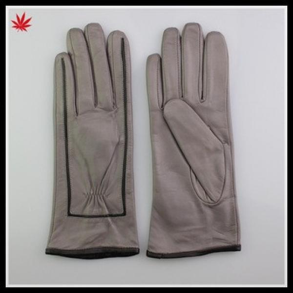 custom made fashion design leather glove for ladies #1 image