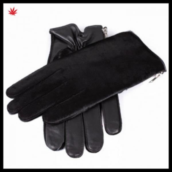 fashion women horsehair short leather glove #1 image