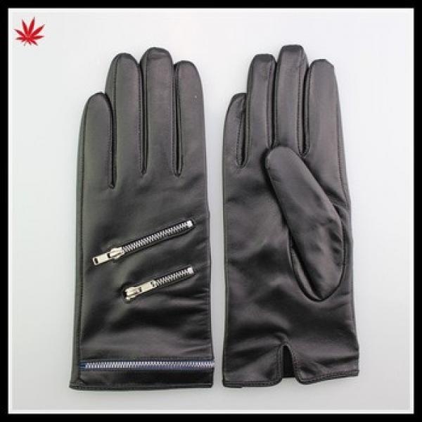beautiful women sexy dress patterns chrome zipper hand gloves #1 image