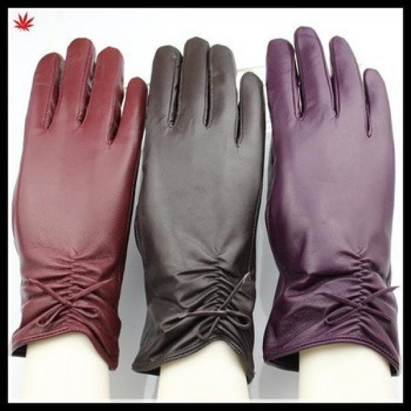 custom made cheap sheepskin women sexy leather glove #1 image