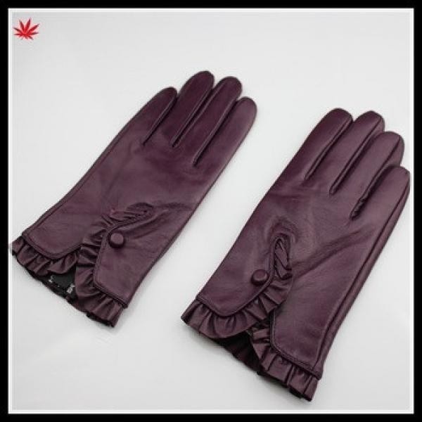 girls fashion sexy colorful warm winter leather glove #1 image