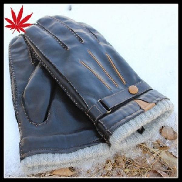 Men&#39;s black winter leather gloves to protect your hands #1 image