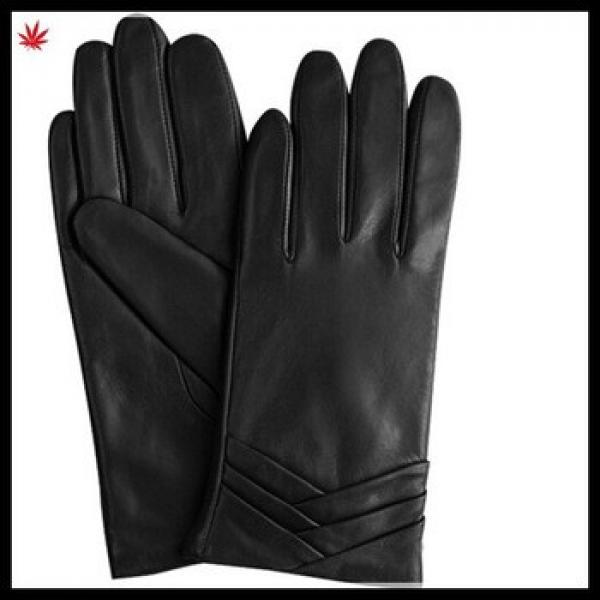 new arrival cashmere lining fashion winter leather glove #1 image