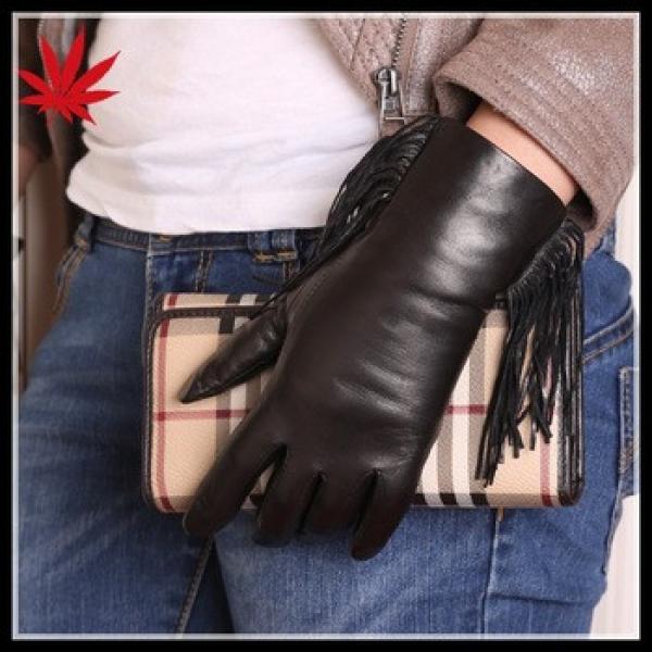 Women leather gloves with long tassels make you fashion #1 image