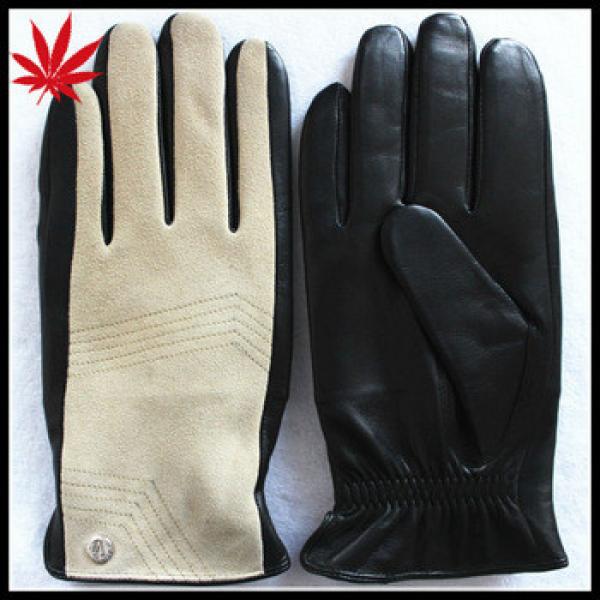 Gentleman fashion pigskin and suede leather gloves #1 image