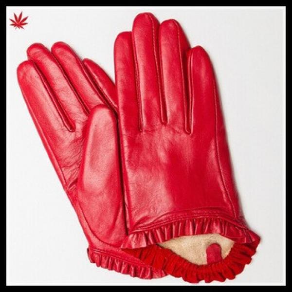 women dresses hand gloves for gilrs short fashion leather glove #1 image