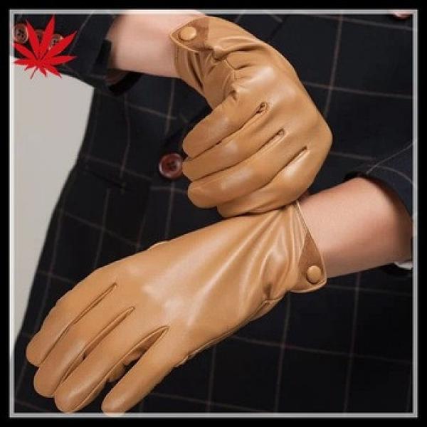 mens fashionable yellow dress leather gloves #1 image